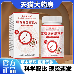 华医宝芝堂藿香菊苣葛根片官方旗舰店草本植萃药房直售正品3LB