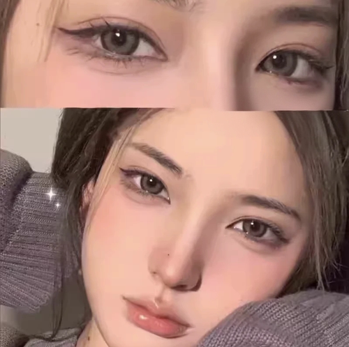 toptop水银蝴蝶美瞳日抛10片装大小直径棕色粗锁边隐形眼镜6tb