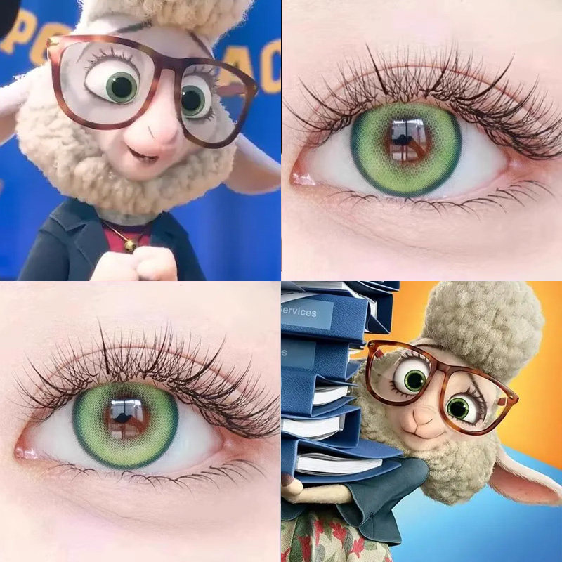 羊副市长cos美瞳疯狂动物城2蜜瓜气泡玉绣球酸Q青苹果绿色信仰gc