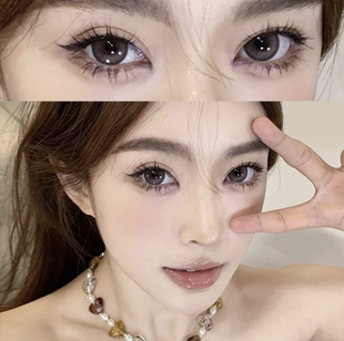 积雨云美瞳moddy一年抛大小直径棕色自然隐形眼镜平价学生党6tb