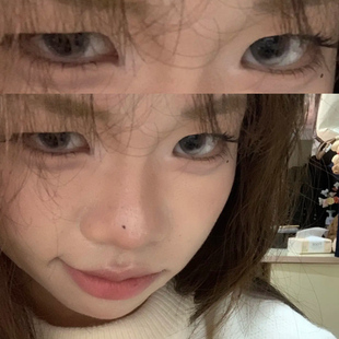 三千梦美瞳半年抛亚裔混血灰色大直径高颜值隐形眼镜一年抛女ftb