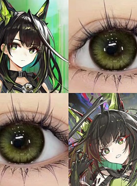 Mon3tr美瞳cos半年抛明日方舟大直径绿色混血漫展三明治工艺佳tb