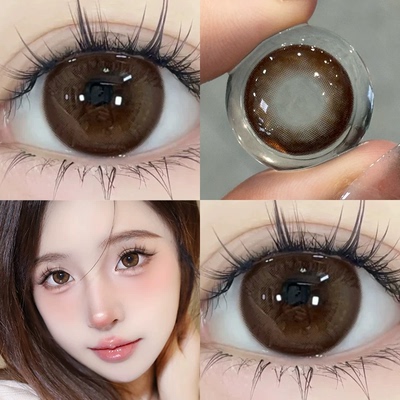明晰魅棕色美瞳小直径14.2三明治工艺年抛隐形眼镜官方正品5st
