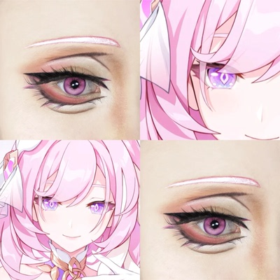 doya爱莉希雅cos美瞳粉色梦核幻境崩坏3大直径混血显色漫展女佳WE