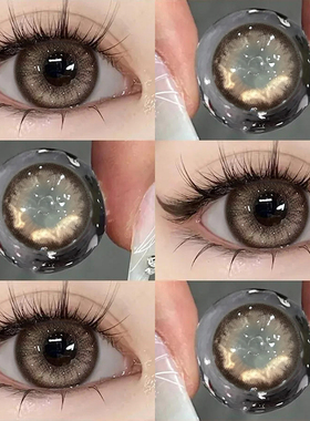 softcontactlens美瞳半年抛大小直径棕色女混血款彩色隐形眼镜DTB