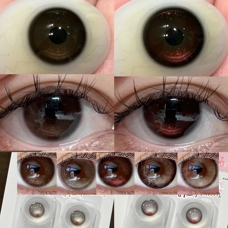 Mixmi焦糖梦境自然提亮美瞳月抛傲娇公主娇憨千金近视隐形眼镜tj