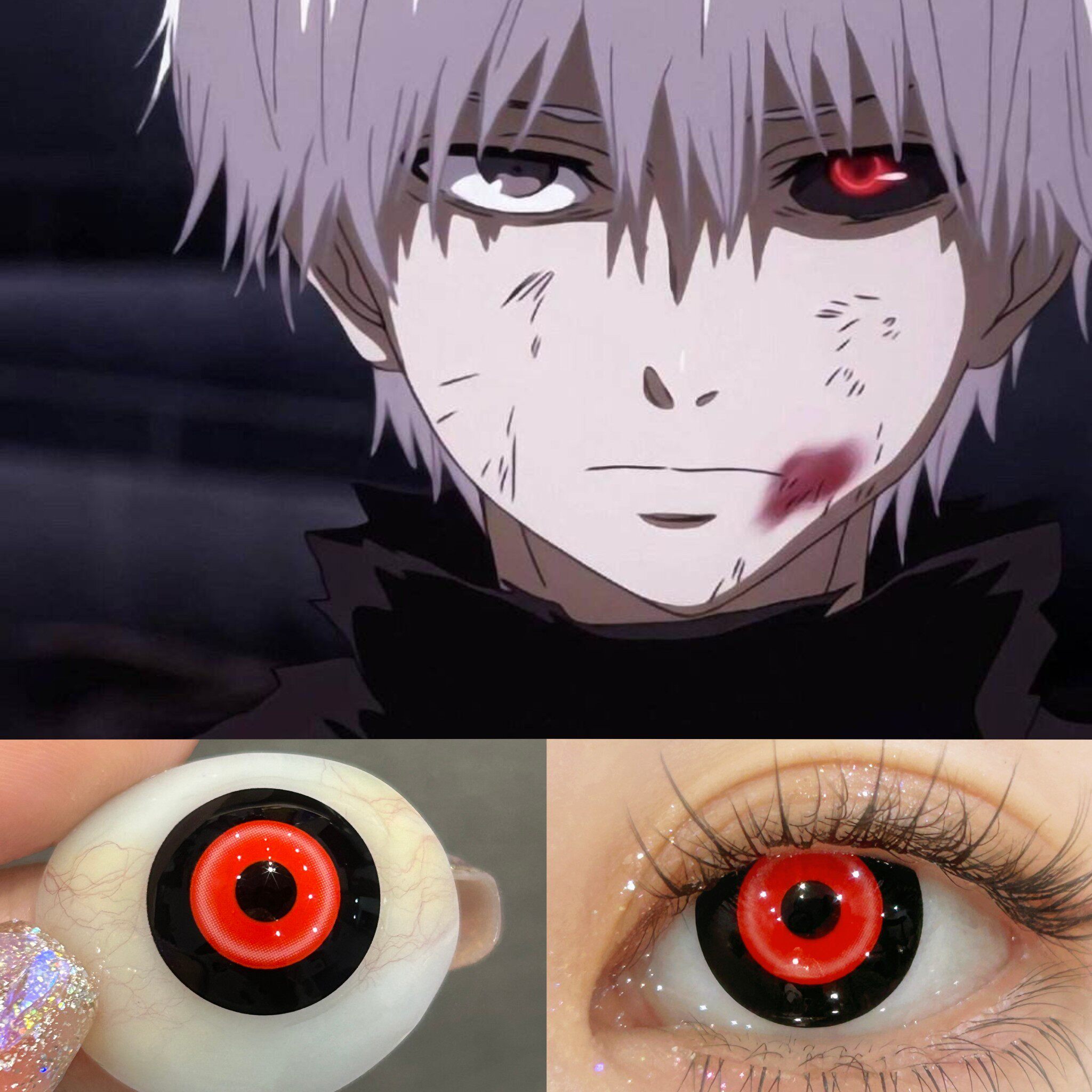thumbnail for Tokyo Kaneki Ken cos contact lenses kaleidoscope writing wheel eye belt Tosasuke invisible year throwing TJ