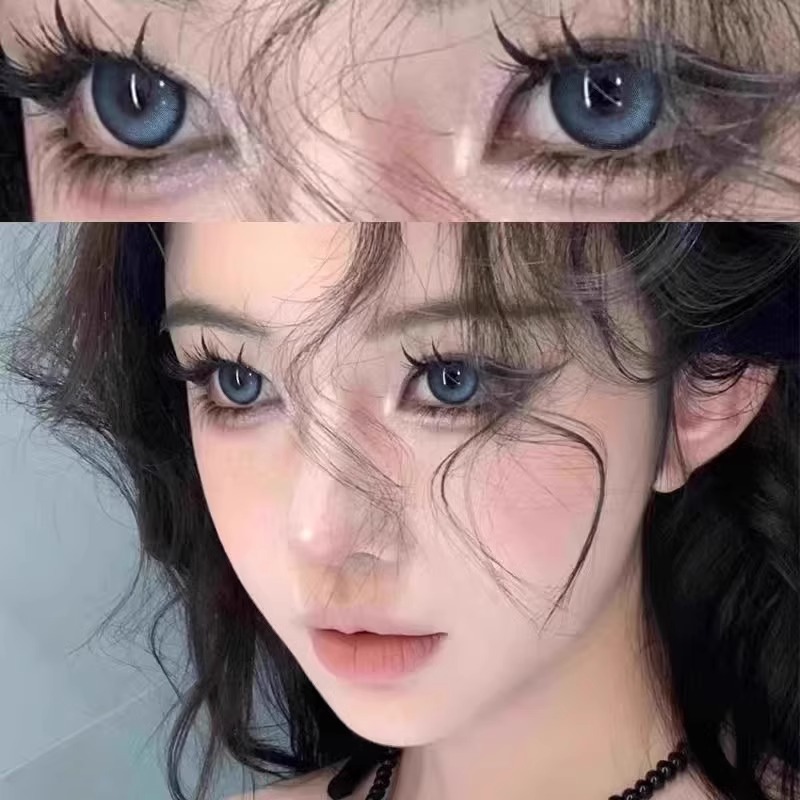 美瞳日抛30片蓝色一次性cos女混血正品10片次抛隐形眼镜大直径st