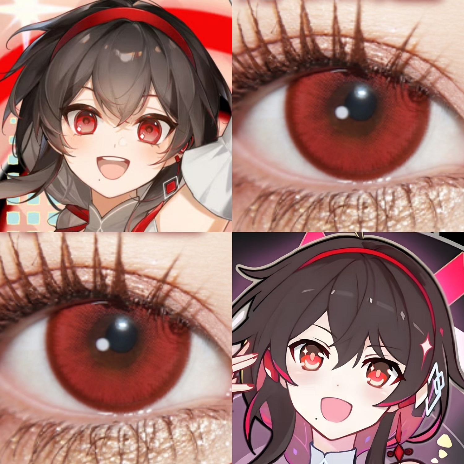 乐正绫cos美瞳半年抛大小直径三明治工艺旗舰店隐形眼镜漫展JYP