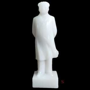 天然白玉毛主席像摆件玉石雕刻家居客厅玄关酒柜办公室工艺品摆设