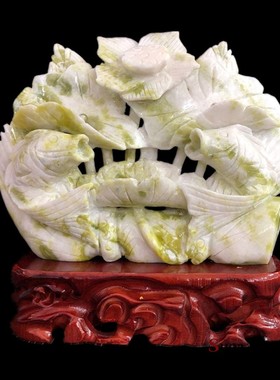 天然连年有余招财家居客厅工艺品