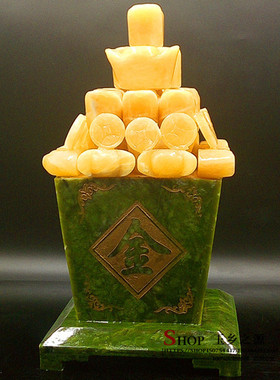 招财进宝客厅装饰品玉乡之源天然