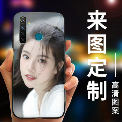 适用于OPPOREALMEQ/REALMEQ2玻璃壳定制情侣照片diy防摔磨砂软壳REALME10/10PRO/10PROPLUS硅胶