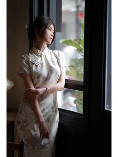复古风旗袍连衣裙女夏季 设计感改良版 新中式 潮 长中裙子时尚 新款