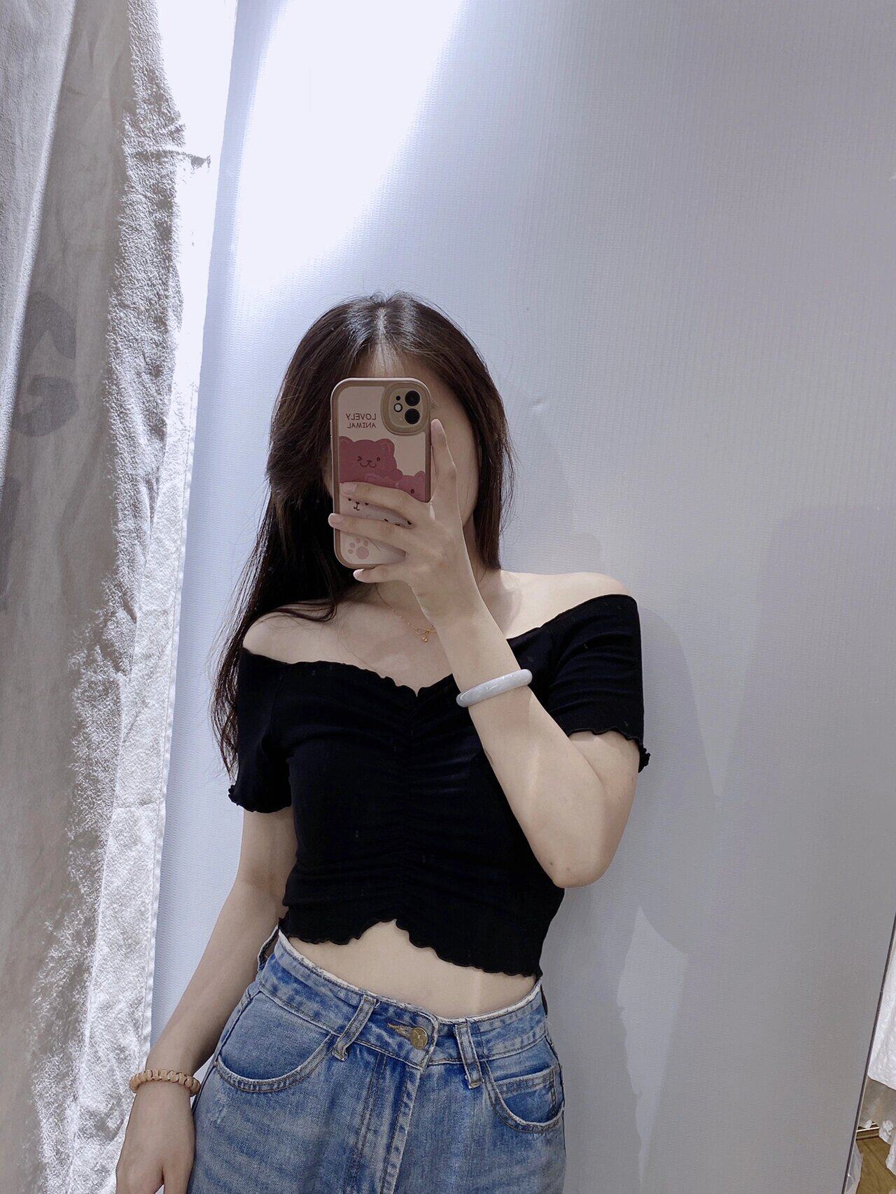 夏季新款修身性感一字露肩深v褶皱t恤女ins心机露脐超短款上衣服