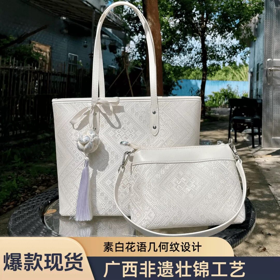 广西非遗壮锦包包托特包通勤时尚民族风大容量斜挎包单肩包手提包图片
