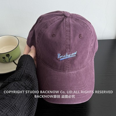 酱紫色棒球帽女软顶春夏新款