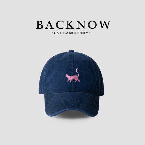 BACKNOW自制小猫棒球帽弯檐帽子