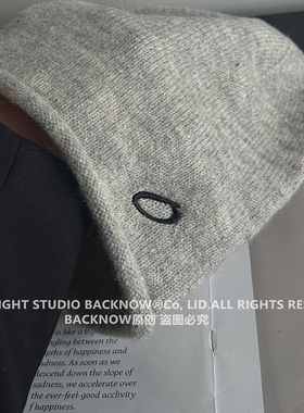 含羊毛冷帽BACKNOW自制简约保暖