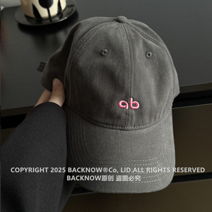 字母刺绣ins棒球帽女大头围加大加深加宽帽檐大脸显脸小鸭舌帽子