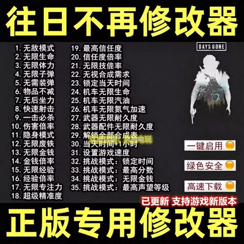 往日不再 正版修改器 Steam EPIC电脑辅助Days Gone科技不含游戏