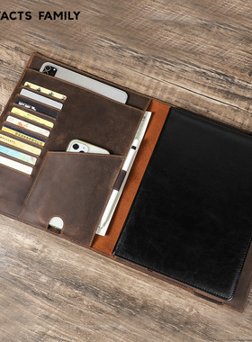 适用苹果ipad pro12.9/13 leahter case back cover card shell