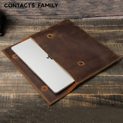 适用For MacBook Pro 16.2”leather case cover bag笔记本内胆包