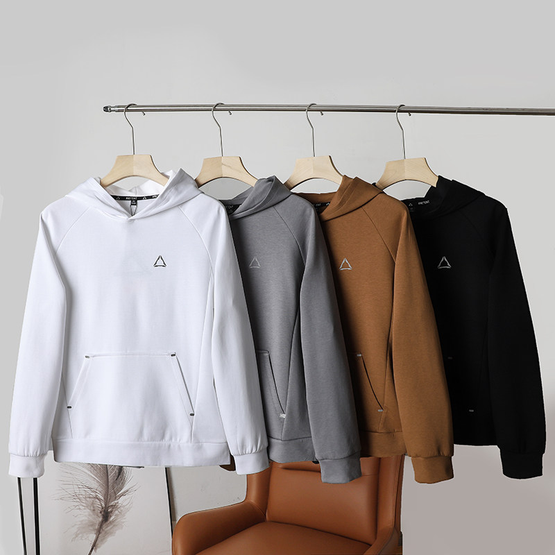 春秋季男士连帽卫衣休闲宽松透气简约袋鼠兜长袖舒适百搭套头外套