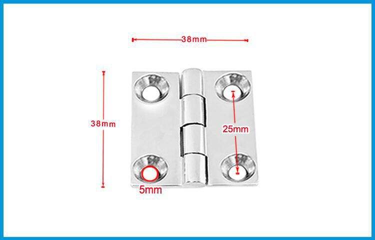 跨境现货316不锈钢重型方形合页铰链船用五金游艇五金