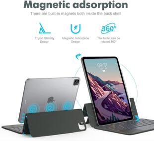 适用于iPad蓝牙键盘ipad键盘一体套Pro11 2022 109 触控妙控键盘