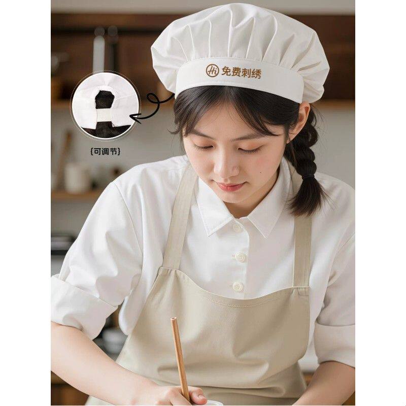 餐饮工作帽餐厅厨师帽食品厂专用后厨房防落发防油烟防尘帽子