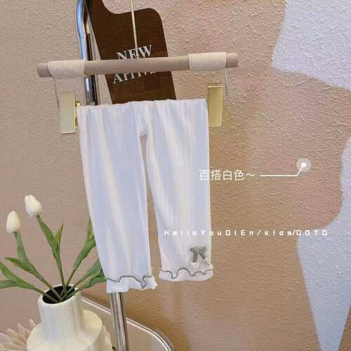 2025夏季新款七分裤薄款清凉透气女童打底裤宝宝夏天裤子