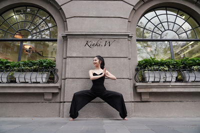 王媛kinki同款现货瑜伽运动晚装