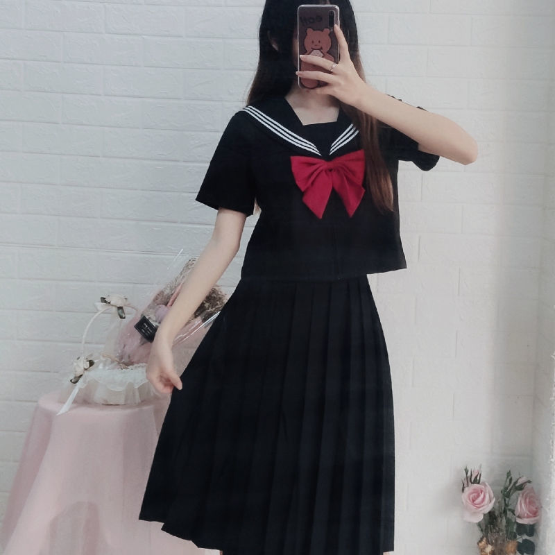 正统长袖jk制服裙黑三本二本水手服学院风毕业班服校服套装短长裙在类目 模玩/动漫/周边/cos/桌游, Cosplay服饰/道具/服务, Cosplay女装中 - 来自Buy2taobao.com提供专业的淘宝代购服务