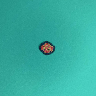 红色印度丝花朵图案 高端DIY创意金属丝胸针