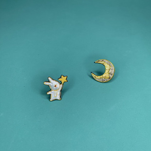 高档手工刺绣法式奢华 服装配饰男女通用卡通动漫组合 印度丝胸针