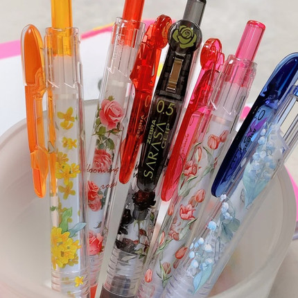 日本ZEBRA斑马限定中性笔郁金香玫瑰限量版春日花房法国花朵0.5mm