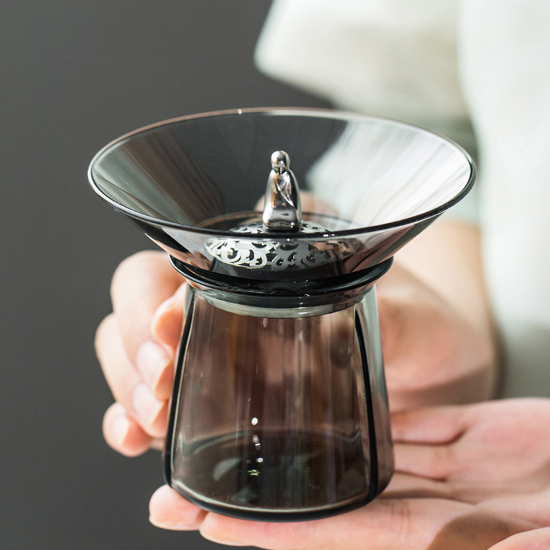 高级感磁吸玻璃茶滤茶漏