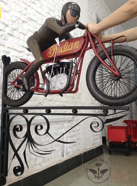 印第安招牌主题餐厅摩托车模型