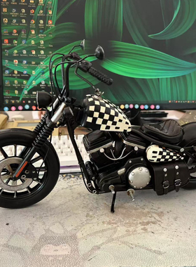 纯手工私人订制设计仿真哈雷摩托车汽车模型金属制作手办人偶载具