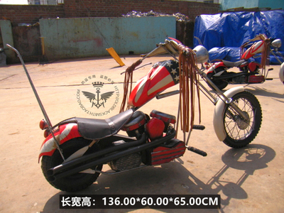 手工复古怀旧风酒吧摩托车模型