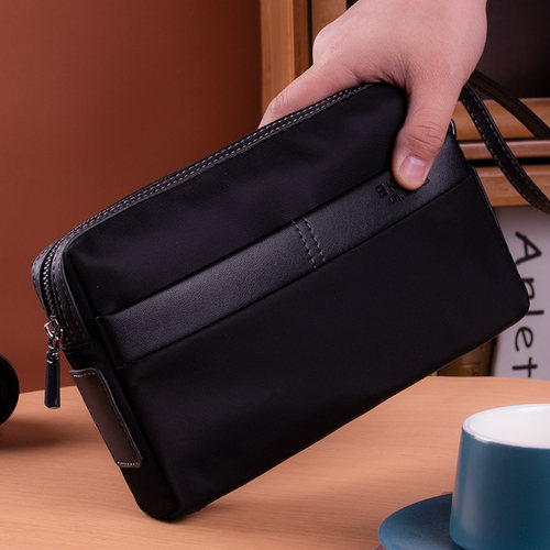 手抓包男帆布手包男款休闲手拿包