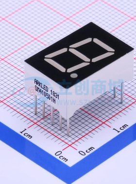 LED数码管 SM410501N/8 插件 1位 红色 共阳极 电子元器件配单