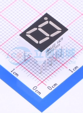 1位0.39英寸红色数码管 共阳极LED数码管SM410391N/8