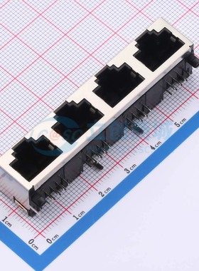 全新HC-RJ45-5JA-4-4 弯插 不带LED 1X4 以太网连接器(RJ45 RJ11)