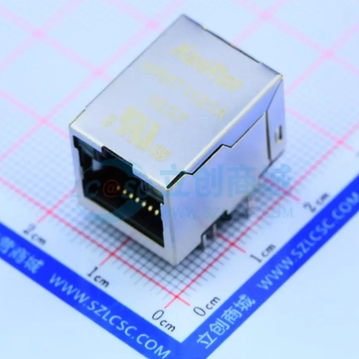 RJ45连接器 HR871181A 带灯网络变压器滤波器RJ45插座网口座