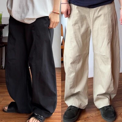iamstudio 0033春秋款微弹 两色肌理感茧型休闲裤 自留了两条
