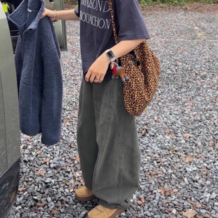 茧型阔腿休闲裤 iamstudio 7728巴恩风水洗做旧山系绿 王毒家款 裤