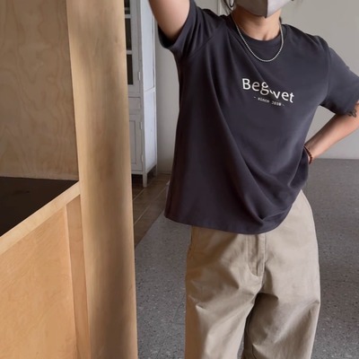 iamstudio 定制磨毛字母短袖体恤 打底t现货秒发