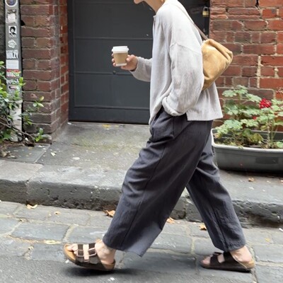 iamstudio 夏日刚需 7209松紧腰醋酸凉凉九分阔腿裤 不皱不粘身